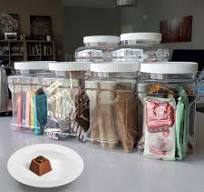 Amazon.com: kelkaa 64oz Clear PET Plastic Square Wide Mouth ...