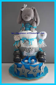 Gateau De Couches Garcon Cadeau Naissance Bapteme Decoration Pour Enfants Par Les Choupinous Gateau De Couches Garcon Gateau De Couches Bonbons Baby Shower