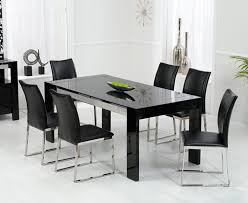 This 7 piece standard height dining set is the perfect addition to your dining room. Inspiration Black Glass Dining Table Black Round Dining Table Dining Room Table