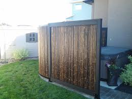 It can be used to build fences, awnings, hot tub deck railings, and so much more. Hot Tub Privacy Screen Made Of Bamboo Hot Tub Backyard Hot Tub Outdoor Hot Tub Garden