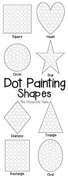 Shapes Dot Painting Free Printable Shapes Preschool Do A Dot Toddler Printables