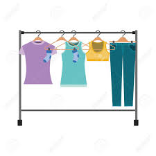 Check spelling or type a new query. Colorful Silhouette Of Female Clothes Rack With T Shirts And Pants On Hangers Vector Illustration Royalty Free Cliparts Vectors And Stock Illustration Image 84581873