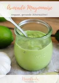 Rezept Fur Vegane Avocado Mayonnaise Food Blog Ninastrada Rezepte Mayonnaise Mayonnaise Rezept