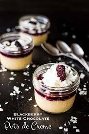 Blackberry White Chocolate Pots De Creme Recipe Desserts Pot De Creme Chocolate Custard
