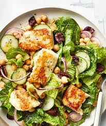 Grilled Halloumi Cheese Salad Recipe Recipe Halloumi Salad Halloumi Salad Recipes Haloumi Recipes