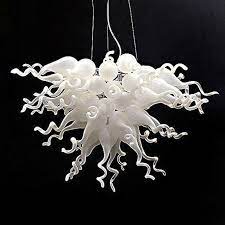 Blown glass chandeliers are available in almost all styles, so pick the one that complements your room's theme instead of detracting from it. Cheap Hand Blown Glass Chandelier Modern White Pendant Lamps Italy Design Customize Glass Hanging Led Lighting For Art Deco Chandeliers Aliexpress