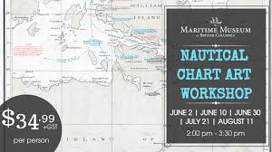 Nautical Chart Art Workshop The Maritime Museum Of British