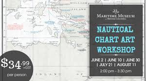 nautical chart art workshop the maritime museum of british