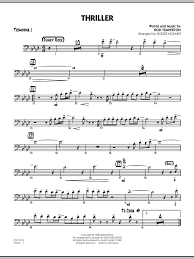 Eb major (sounding pitch) (view more eb major music for trombone )tempo marking: Roger Holmes Thriller Trombone 1 Sheet Music Notes Chords Download Printable Pdf 285149 Score