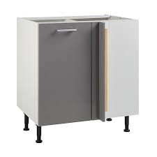 Découvrez les meubles de cuisine en vente chez meuble house, spécialiste du meuble. Meuble De Cuisine Spicy Gris D Angle Facade 1 Porte Kit Fileur Caisson Bas L 80 Cm Castorama