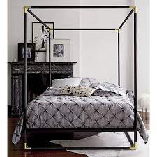 Designed by bill eastburn of william eastburn design, the keane canopy beds are a crate and barrel exclusive. Frame Black Metal Canopy Bed Cb2 Modern Canopy Bed Canopy Bed Frame Metal Canopy Bed
