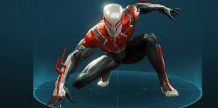 Man, the helmet almost looks like iron man's helmet, but like it's been modded for spidey 2099. Marvel S Spider Man Every Suit In The Game