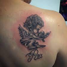 It's gorgeous with insane detail among the wings as well as the body of the angel. Inspiration Angel Tattoo Designs Paling Heboh