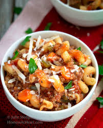 Combine water, tomato sauce, and onion soup mix. Italian Ground Beef Goulash Recipe Hostess At Heart