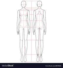 9 Head Fashion Figure Templates18 Royalty Free Vector Image
