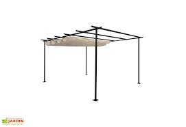 Pergola Autoportee Adriatique 4 X 3 M En Acier Avec Toile Nfi Pergola Pergola Bois Pergola Aluminium