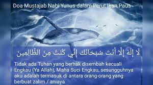 Berikut lantunan doa tobat yang diucapkan nabi yunus saat di dalam perut paus. Doa Nabi Yunus As Semasa Berada Di Dalam Perut Ikan Paus Youtube