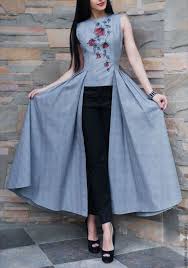 Beautiful Crepe Linen Kurti Dress Kurti Designs Party Wear Fashion Dresses Long Kurti Designs