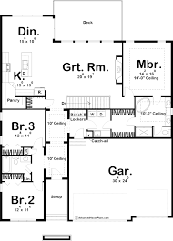 The number of stairs is minimized or eliminated, making it easier to navigate the home on foot or in a wheelchair, and. 1 Story Modern House Plan Hinshaw
