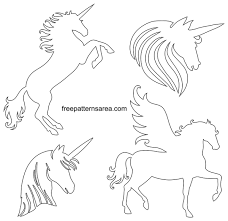 This would be inexpensive to print out on your home printer and place in a 3 ring binder. Unicorn Stencil Silhouette Vector Images Freepatternsarea Unicorn Stencil Unicorns Vector Unicorn Images