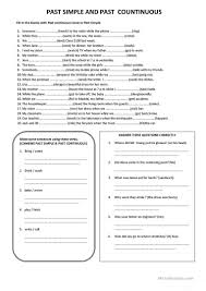 Mixed Past Simple And Past Continuous Worksheet Free Esl Printable Worksheets Made By Teachers Continuity Learn English Worksheets Free