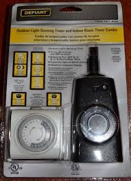 New Outdoor Light Sensing Timer Indoor Basic Timer Combo By Defiant Outdoor Lighting Timer Indoor