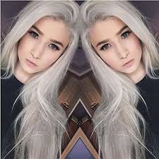 Melody Long Silver Grey Wigs Long Natural Straight Cameroon