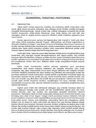 Mempelajari tentang segmentasi pasar, penentuan pasar sasaran dan positioning serta diferensiasi produkdeskripsi lengkap. 6 Segmenting Targeting Positioning Materi Dan Tugas Online Pertemuan Ke 6