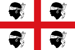 On july 2, 1952, by decree, the emblem became the official symbol of the region, and on april 15, 1999, the official flag, but this time with the moors facing right, wearing headbands, and with their eyes open. 4 moors' beach towel with heads facing left and blindfolded. Flag Of Sardinia Wikipedia