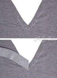 The two ends of the bias 8. How To Sew A V Neck Alternate Method Melly Sews