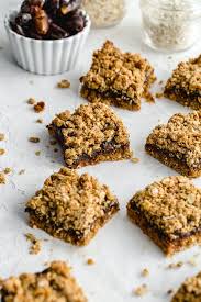 Healthy Date Squares Vegan Gluten Free Crumb Top Baking