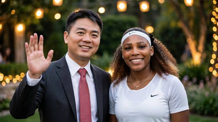 Richard Liu and Serena Williams