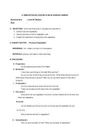 Lesson Plan Science Kinder Elementary Lesson Plan Template Science Lesson Plans Elementary English Lesson Plans