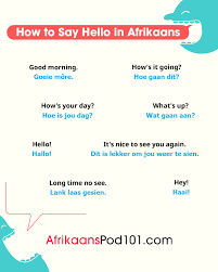 If you are writing this type of letter, politeness. How To Say Hello In Afrikaans Guide To Afrikaans Greetings