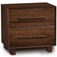 Display your impressive collection of books, stash your jammies (and maybe a midnight snack?) in this solid wood and veneered walnut night stand. Copeland Furniture Sloane Two Drawer Nightstand Ylighting Com