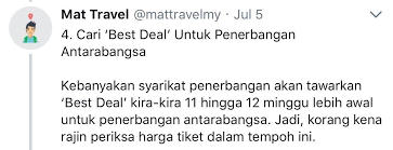 Nak beli tiket flight pun ada rahsia? Tips Beli Tiket Flight Murah Ramai Tak Tahu Rupanya