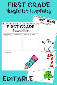 First Grade Newsletter Templates Editable Newsletter Templates Letter Writing Template Editable Newsletter Templates