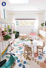 This Lakeside Mid Century Home Makes The Case For Decorating With More Color Blinds Com Toddler Bedroom Girl Girl Room Big Girl Bedrooms