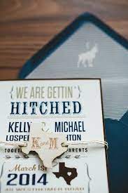 Rustic Wedding Invitation We Re Getting Hitched Brown And Navy Texas Invitation On Etsy 2 00 Wedding Invitations Rustic Rustic Wedding Wedding Invitations
