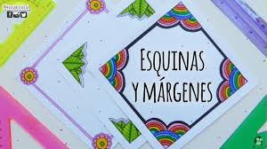 Decora tu pared blanca con . Esquinas Marcos Y Margenes Para Cuadernos 2 Como Hacer Margenes Faciles Y Bonitos Youtube