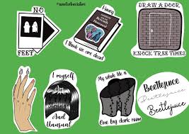 Beetlejuice is a 1988 american comedyfantasy film directed by tim burton produced by the geffen film company and distributed by warner bros the plot revolv. Beetlejuice Sticker Pack Released Today On Etsy 6 Sweet Art Neck Link In The Comments Timburton