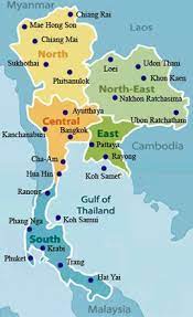 Old city, night market, chinatown tour map. Thailand Map