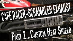 Cafe Racer Build Diy Scrambler Exhaust Heat Shield Honda Cb360 Ep11 Cafe Racer Build Cafe Racer Cafe Racer Honda