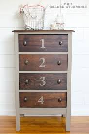 Annie Sloan Chalk Paint In Coco For The Body And The Numbers And Minwax Dark Walnut Stain For The Top And Paint Furniture Painted Furniture Furniture Makeover