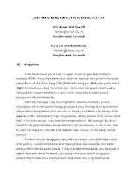 Curahkan usaha untuk membaca dan mengajar —video. Pdf Alat Bantu Mengajar Easy Learning Pattern Siti Fatimah Dzulkifli Academia Edu