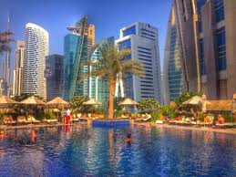 View From The Pool In The Sky Picture Of Jw Marriott Marquis Hotel Dubai Tripadvisor