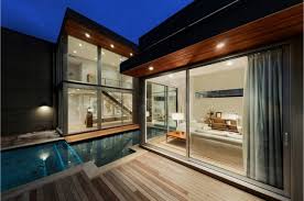Blaze Makoid Design C Shaped House Surrounding A Courtyard And Pool Overlooking A Field
