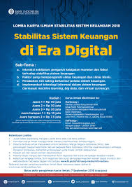 Bank Indonesia Kembali Gelar Lomba Karya Ilmiah Stabilitas Sistem Keuangan 2018 Bank Sentral Republik Indonesia