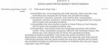 Kesalahan itu didakwa mengikut seksyen 4(1) (b) akta pencegahan pengubahan wang haram, pencegahan pembiayaan keganasan dan hasil daripada aktiviti haram 2001 (akta 613). Biasa Dengar Money Laundering Apa Dia Sebenarnya Majalah Labur