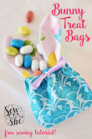 This pretty, floppy eared bunny is created from any medium weight fabric, & has moveable limbs made with free owl ornament pdf pattern on sign up for our free crafty newsletter. Bunny Treat Bags A Free Sewing Tutorial Sewcanshe Free Sewing Patterns Tutorials